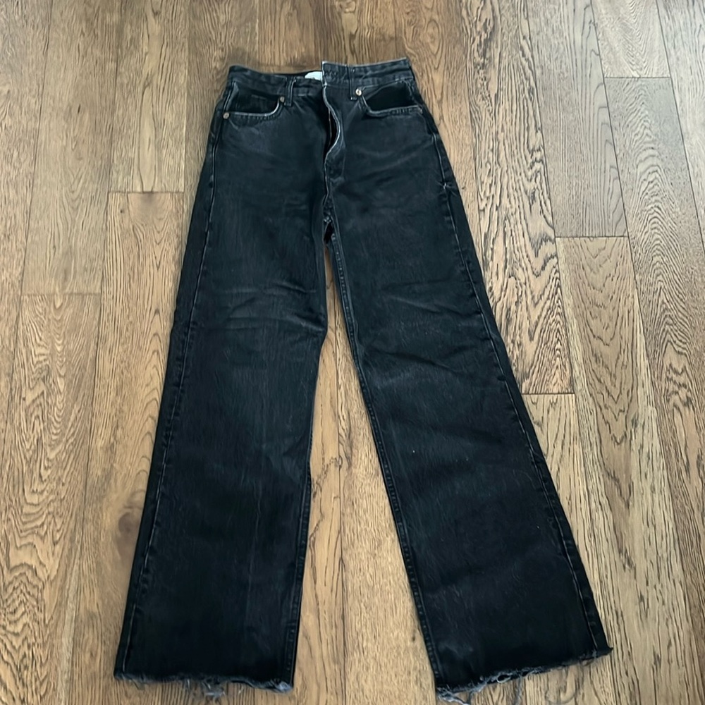Zara wide leg denim jeans